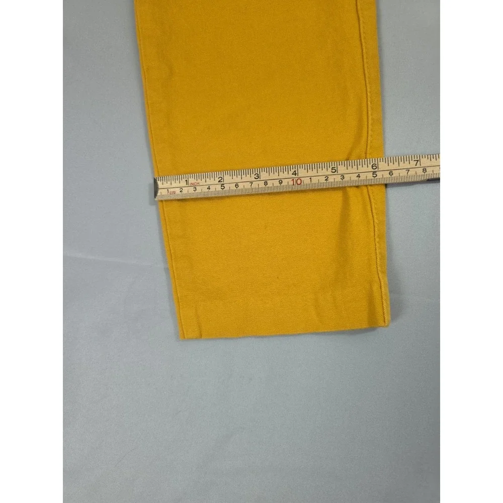 GAP Slim Crop Pants Womens Size 10 Regular Dark Mustard Yellow Two Way Stretch
